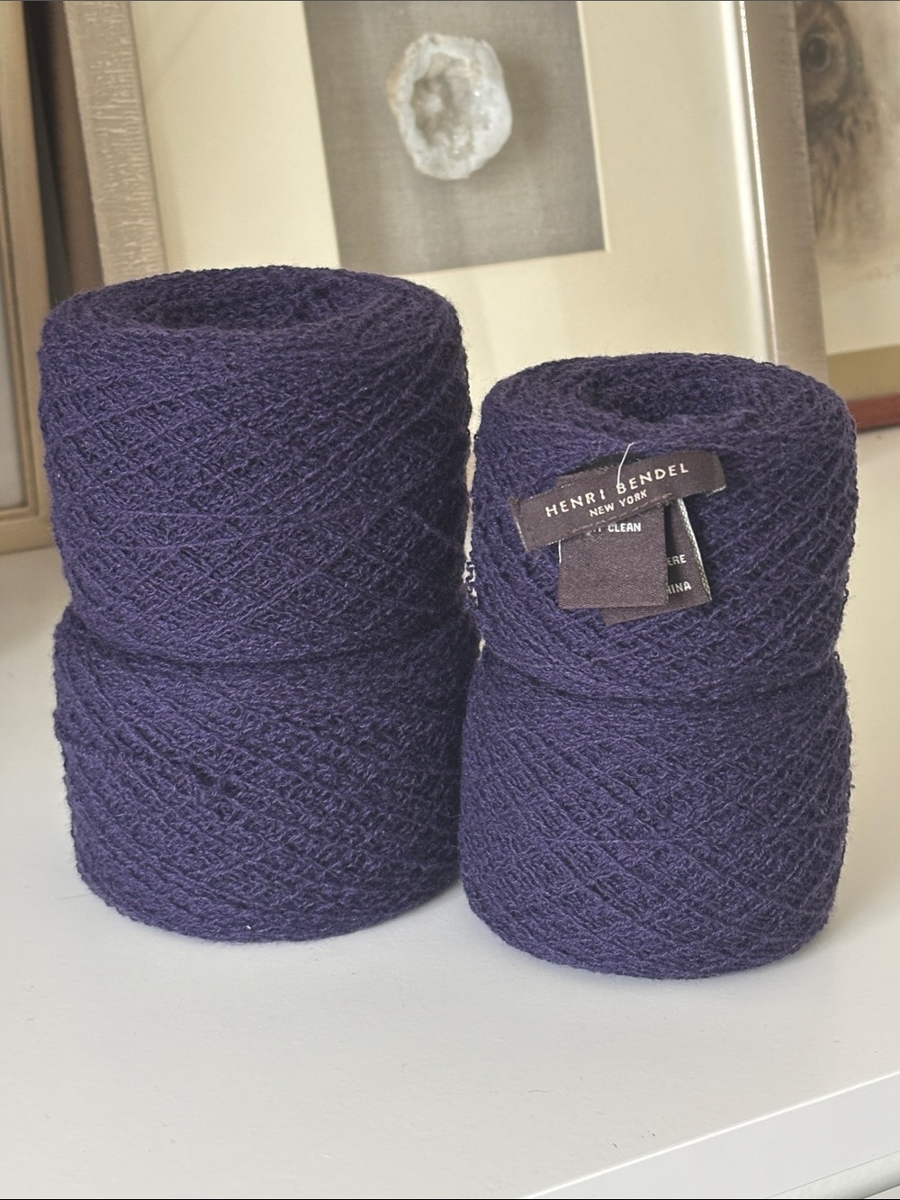 100% Cashmere Royal Purple Recycled Lace Weight Yarn Bundle of 4 Cakes 207 grams